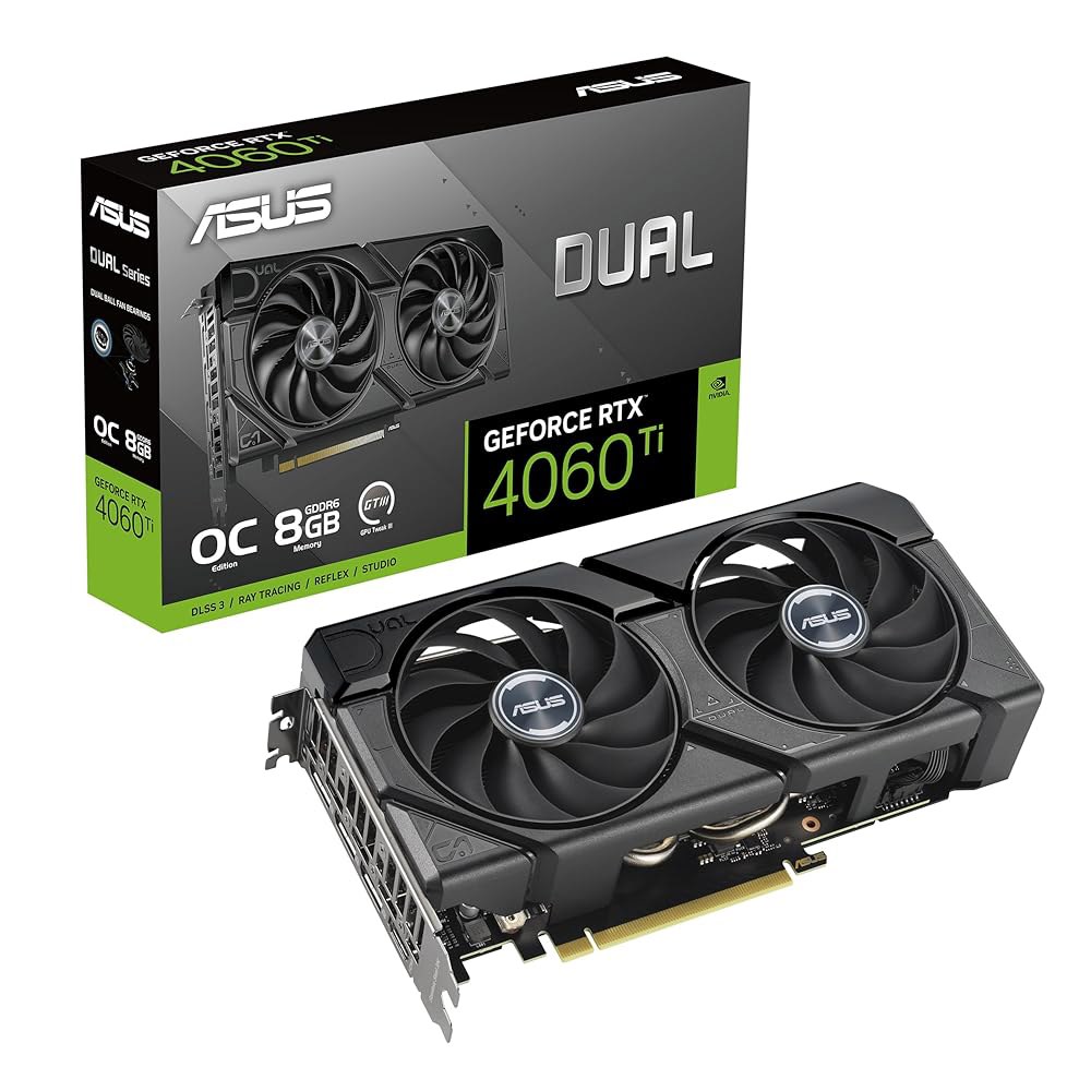 ASUS 듀얼 지포스 RTX 4060 Ti EVO OC 에디션 8GB GDDR6 PCIe