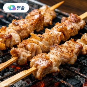 숯불 직화구이 닭꼬치 40g x 10개입 400g 바베큐 캠핑 안주 야키토리 닭꼬치