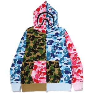 베이프 후드집업 ABC CAMO CRAZY SHARK FULL ZIP HOODIE 1M30-115-006