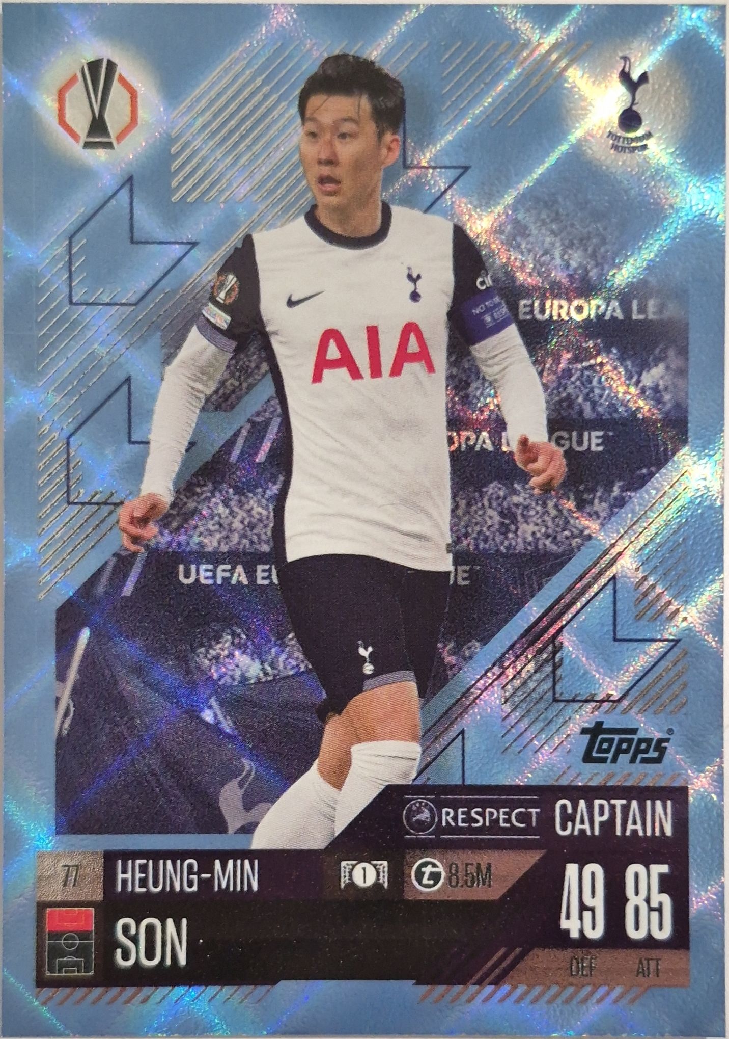 손흥민 축구카드 탑스 캡틴 크리스탈 2024-25 EPL카드 6636