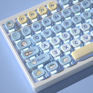 먼작귀 치이카와 키캡 4면 투광 OEM 높이 PBT 소재 열승화 기계식 키보드 키캡