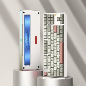 국내정품 PMO Aurora80 오로라80 풀 알루미늄 기계식 키보드 웜 스모크 실버, Kailh 월신축