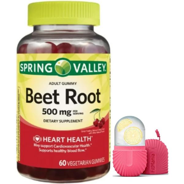 비트 고 <b>운동</b> 체력 비트루트 <b>스프링 밸리</b> 구미 체리 500mg 60개 얼굴용 선물 아이스 롤러
