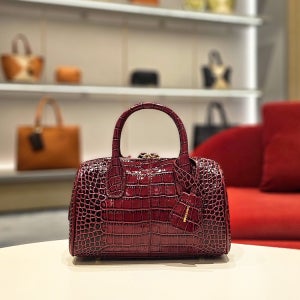 [컬러드벨] 센트로 피콜라 크랙 버건디, 악어 미니보스톤 크로스 토트백 BGC1R06CCBGS