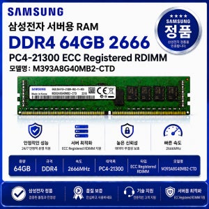 서버용 RAM DDR4 64GB 2666 PC4 21300 ECC REG M393A8G40MB2 CTD