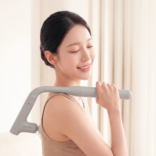 이고진 3단 멀티 커브 마사지건 미니 핸들 곡선형 어깨 목 등 종아리 전신 휴대용 마사지기