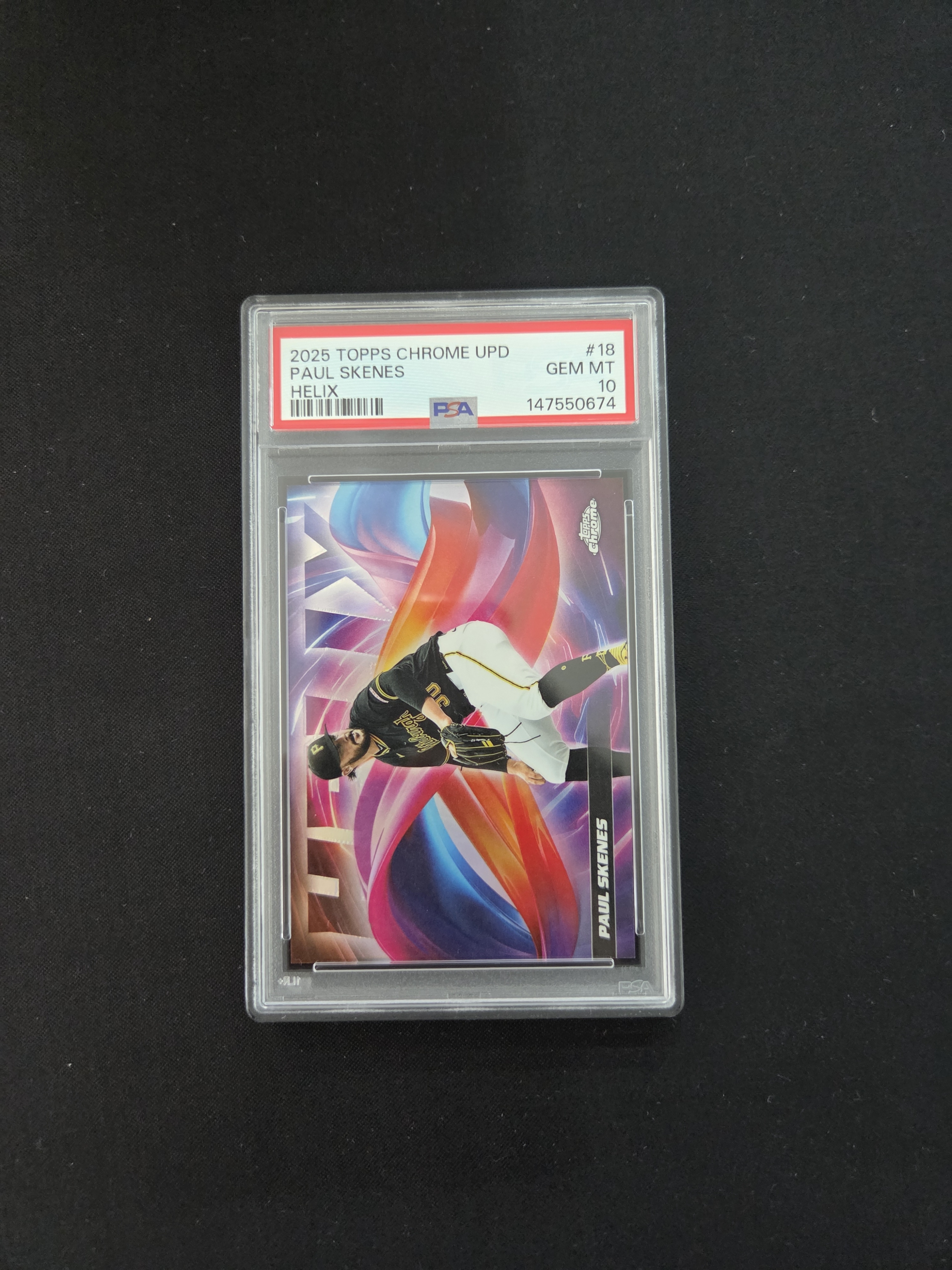 폴 스킨스 2025 Topps Chrome Update Paul Skenes HELIX PSA 10 등급카드 야구카드