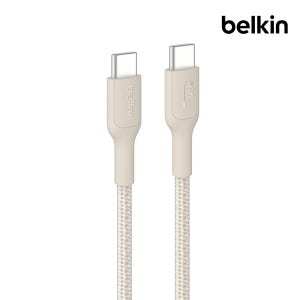벨킨 60W USB-C to C 브레이디드 충전 케이블 CAB024 샌드, 1개, 2m