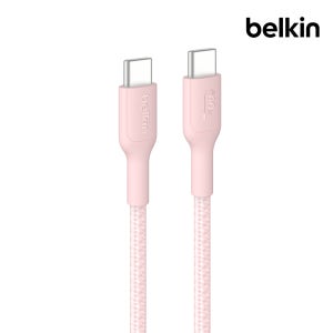 벨킨 60W USB-C to C 브레이디드 충전 케이블 CAB024 핑크, 1개, 2m