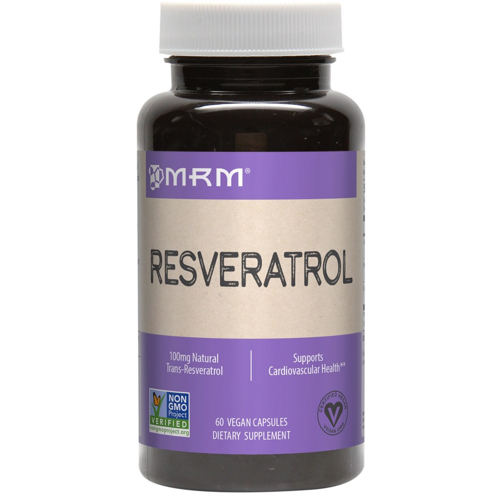 엠알엠 <b>레스베라트롤 100mg</b> 베지테리안 캡슐 비건 60정 영양제 MRM