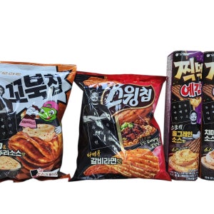 오리온 유용욱바베큐연구소 4종 (꼬북칩, 스윙칩, 찍먹 예감2종)