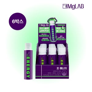 마그랩 포 에너지 마시는 액상 글루콘산 마그네슘 비타민B 12개입, 6개
