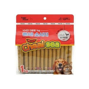 첼시 소시지 강아지&고양이 겸용 치킨 67p, 1kg, 1개