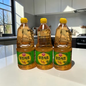 초무침 장아찌 피클 요리 생선 비린내 관리 과일 채소 세척 보조 양조 식초 1.5L 3개