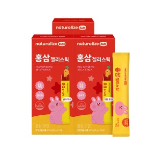 네추럴라이즈 홍삼 젤리스틱 키즈 어린이 14포, 3개