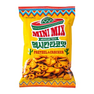 삼진 미니믹스 프레첼 크래커 소포장 과자 간식 멕시칸타코, 65g, 1개