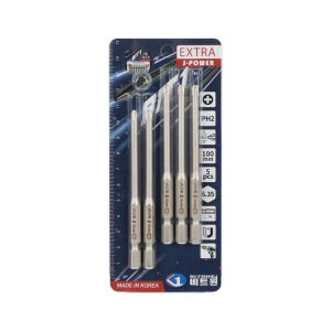 비트원 단면 드라이버 비트세트 PH2X4.5X100mm 5pcs EXT-245202