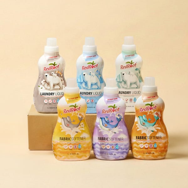 레드루트 저자극 유아 아기 세탁세제1L 3개+섬유유연제 1L 3개