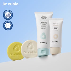 [선물포장]스킨케어 4종 세트 바디로션 선크림 비누 유황비누 민감피부 저자극 소아과의사 개발