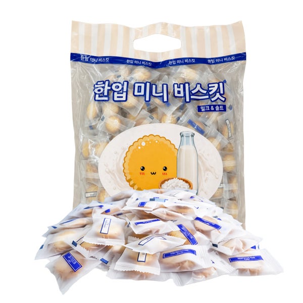 한입 미니 비스킷 밀크&솔트 1kg 대용량 간식
