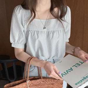 스퀘어넥 여성 블라우스 NC074