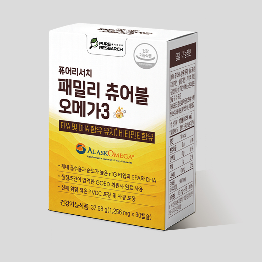 퓨어리서치 패밀리 츄어블 오메가3