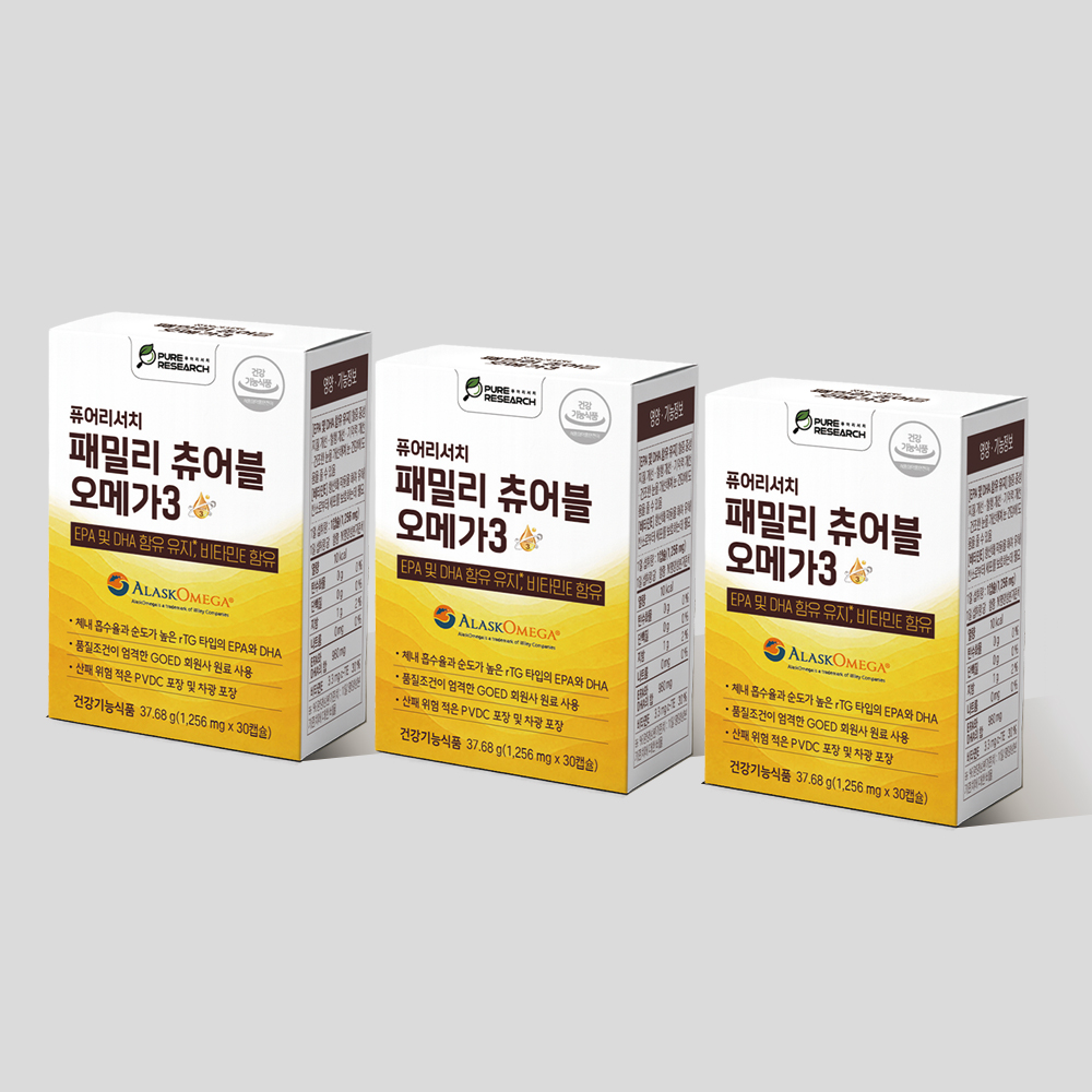 퓨어리서치 패밀리 츄어블 오메가3