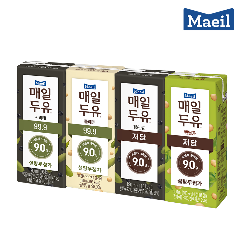 매일두유 99.9 서리태 190ml 48팩 외 다양 (25,930원) (무료)