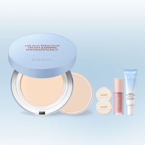 [슈퍼적립]NEW 에이지투웨니스 벨벳 래스팅 파운데이션 팩트 14g 본품+리필 (SPF50+ PA++++)+퍼프2매+미니블러셔(로즈브라운)+선크림10ML