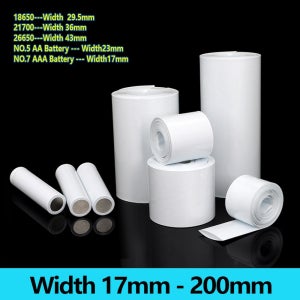 흰색 PVC 열수축 튜브 폭 17mm 200mm 방수 랩 팩 케이스 케이블 배터리 필름