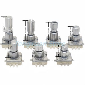 2pcs EC11 인코더 코드 푸시 버튼이있는 스위치 30 샤프트 위치 5pin SMD