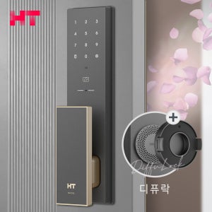 현대HT 무타공 하이브리드 푸시풀 디퓨락 번호키 카드키 설치 디퓨저 도어락 TDL-P2102