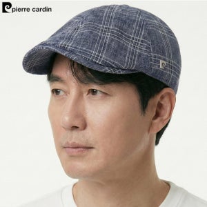 피에르가르뎅 헌팅캡 글렌 체크 여름용 중년남성 할아버지 시원한 망사 도리구찌