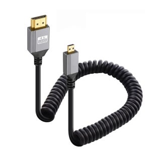 HDMI 2.0 Micro HDMI 스프링 변환 케이블 일자형 YT-HMCSP