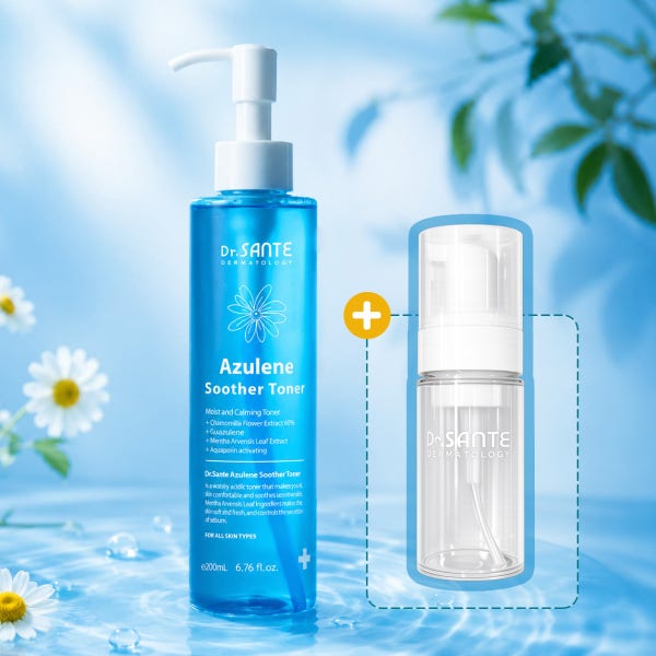 [당일출고]상떼 아줄렌 토너 수더 토너+거품공병증정 200ml 닥터상떼