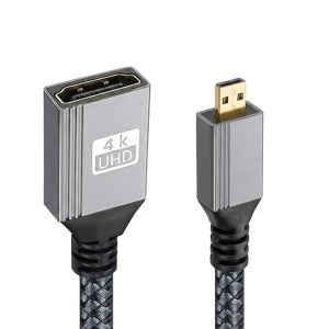 HDMI 2.0 Micro HDMI 연장 케이블 0.2M 4K 일자형 좌향 우향 꺽임