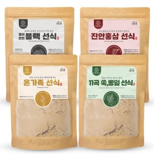 40년 전통 미숫가루 선식 500g 식사대용 서리태 흑임자 홍삼 뽕잎 쑥 국내산 곡물 저당