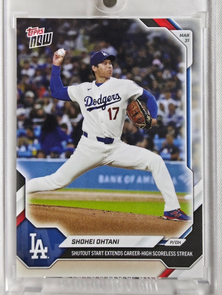 2026 TOPPS NOW 탑스 나우 No 37 오타니 쇼헤이 6이닝 6K 무실점 첫승 LA 다저스 MLB 야구 카드