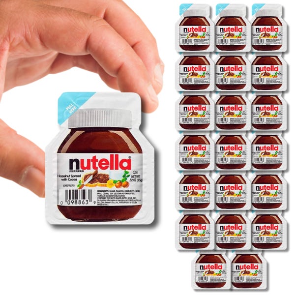 누텔라 초코잼 헤이즐넛 스프레드 개별포장 소포장 15g x 20개입