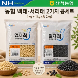 농협 백태 서리태 잡곡세트 2kg 1kg+1kg 국산 혼합곡