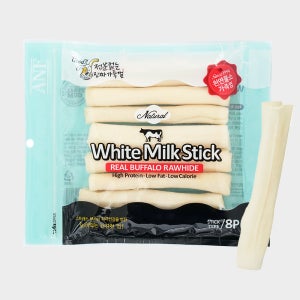 ANF 로하이드 화이트 물소가죽 우유껌 밀크스틱 8P, Stick, 1개