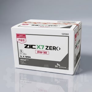 SK ZIC X7 ZERO API SQ 0w30 1Lx12개 1박스 가솔린/LPG 100% 합성 엔진오일