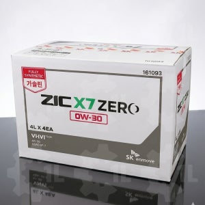 SK ZIC X7 ZERO API SQ 0w30 4Lx4개 1박스 가솔린/LPG 100% 합성 엔진오일