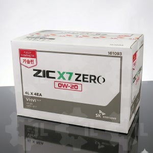 SK ZIC X7 ZERO API SQ 0w20 4Lx4개 1박스 가솔린/LPG 100% 합성 엔진오일