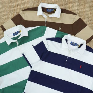 폴로 랄프로렌 26SS 클래식핏 스트라이프 럭비 반팔 카라티셔츠 3Color