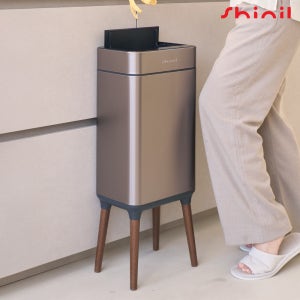 신일 자동센서 휴지통 살균 냄새차단 킥 모션 스마트 쓰레기통 20L, 티타늄(W20TK)