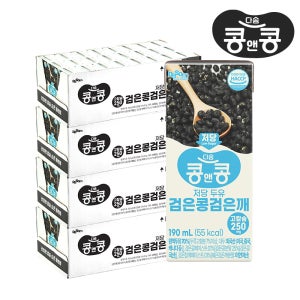 콩앤콩 저당두유 검은콩검은깨두유 190ml, 96개