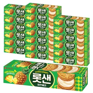 롯데웰푸드 롯데샌드 파인애플, 105g, 20개