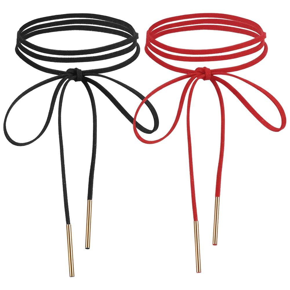 ํธ์จ๋ฃจ๋ 2 PCS ๋ฅํ์ด ๋ชฉ๊ฑธ์ด, ์ฌ์ฑ์ฉ ๊ณ ๋ ๋ณด์ฐ-๋
ธํธ ๋ฒจ๋ฒณ ์ด์ปค ๊ณจ๋ ํ๋ธ๊ฐ ๋ฌ๋ฆฐ ๋กฑ ๋ฉ ๋ชฉ๊ฑธ์ด