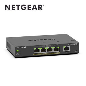 넷기어 GS305EPP PoE스위치 120W 5포트 기가 CCTV IP카메라 무선AP 허브